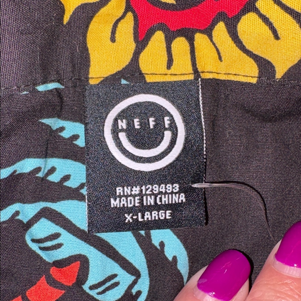 Neff Black Shirt with Colorful Graphic Patterns-unisex - Picture 4 of 6